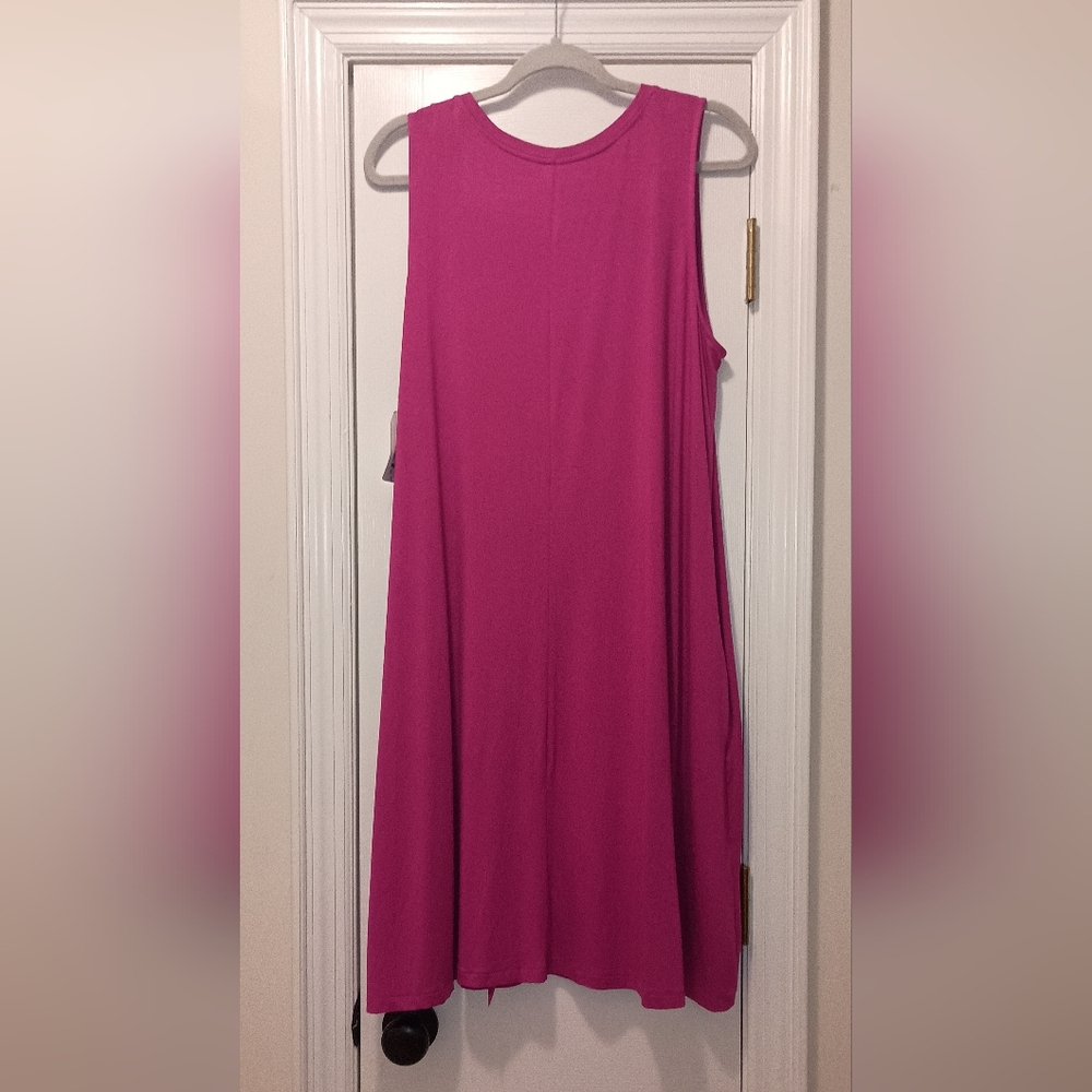 Time And Tru Fushia Sun Dress Size XXL New With Tags - Picture 2 of 4